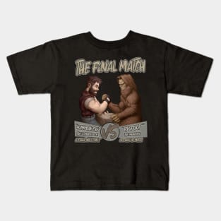 Haymaker vs Bigfoot Armwrestling Kids T-Shirt